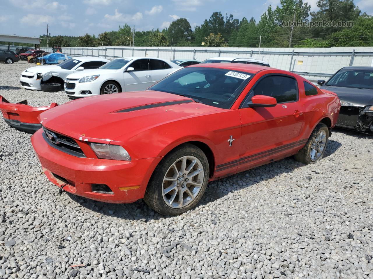 2011 Ford Mustang  Red vin: 1ZVBP8AM9B5105644