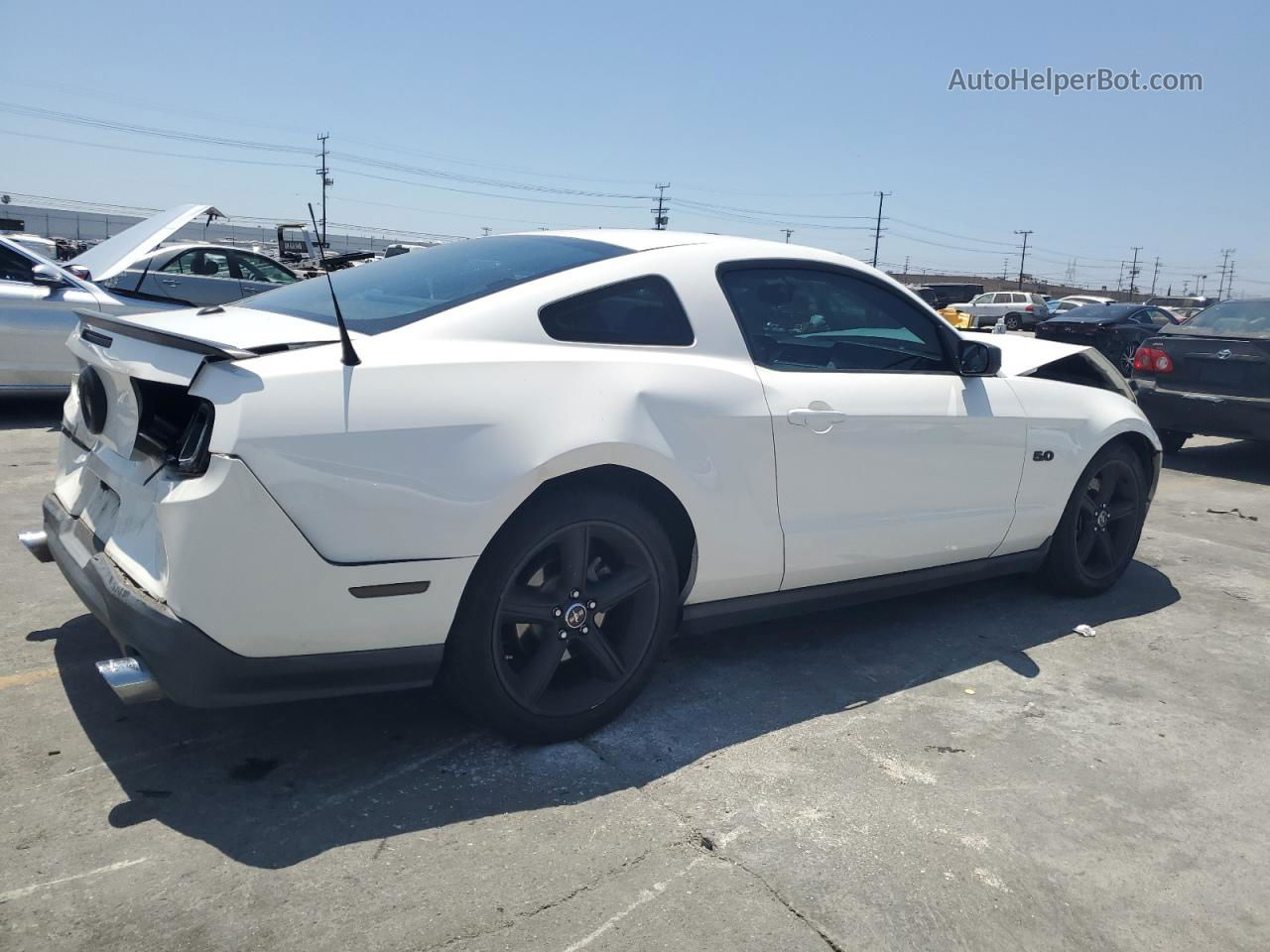 2011 Ford Mustang Gt White vin: 1ZVBP8CF2B5132067