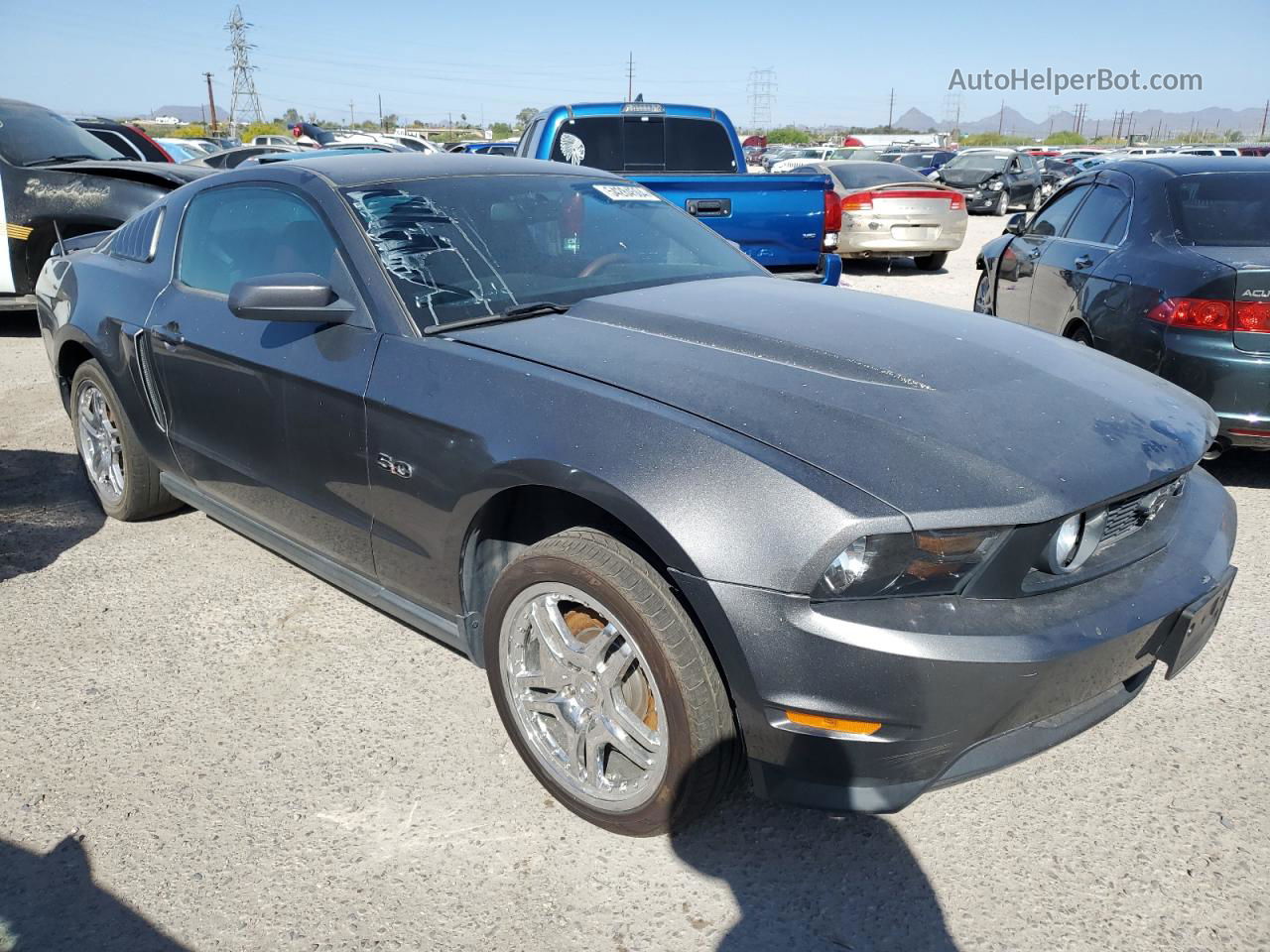 2011 Ford Mustang Gt Gray vin: 1ZVBP8CF5B5137313