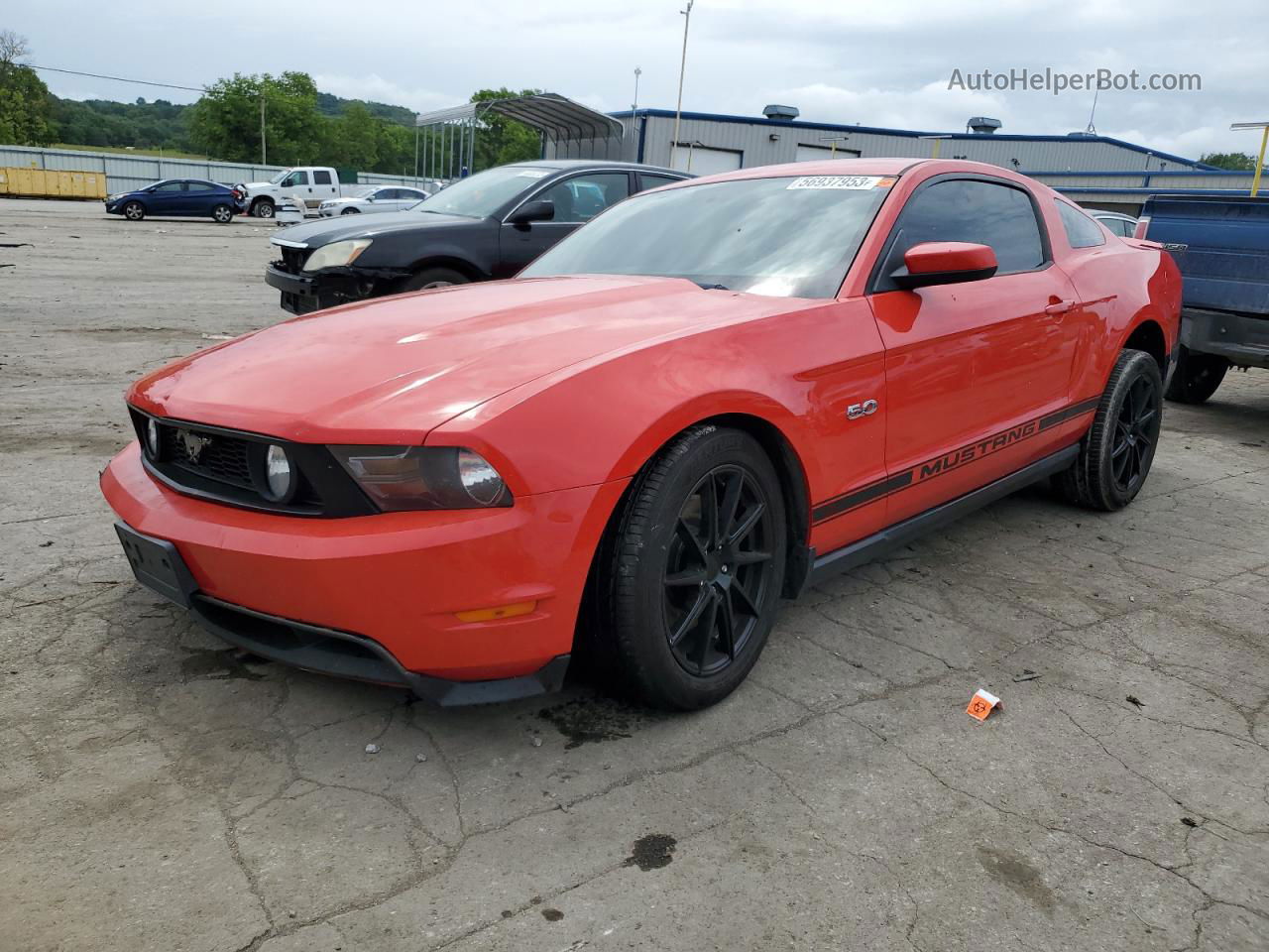 2011 Ford Mustang Gt Red vin: 1ZVBP8CF7B5156316