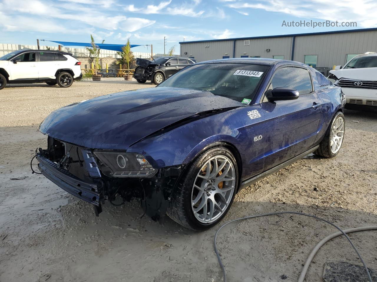 2011 Ford Mustang Gt Синий vin: 1ZVBP8CF7B5167168