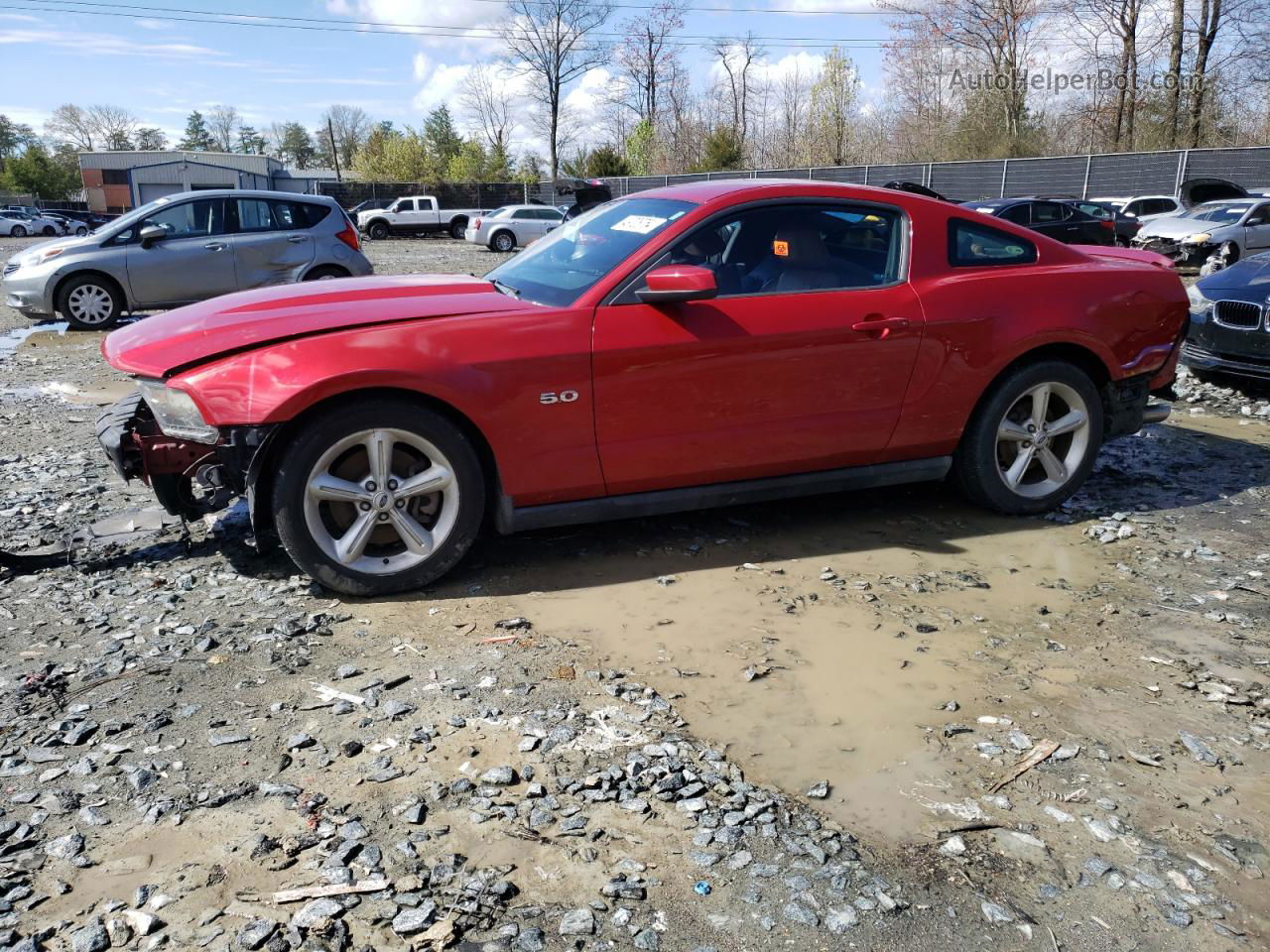 2011 Ford Mustang Gt Red vin: 1ZVBP8CF9B5162568