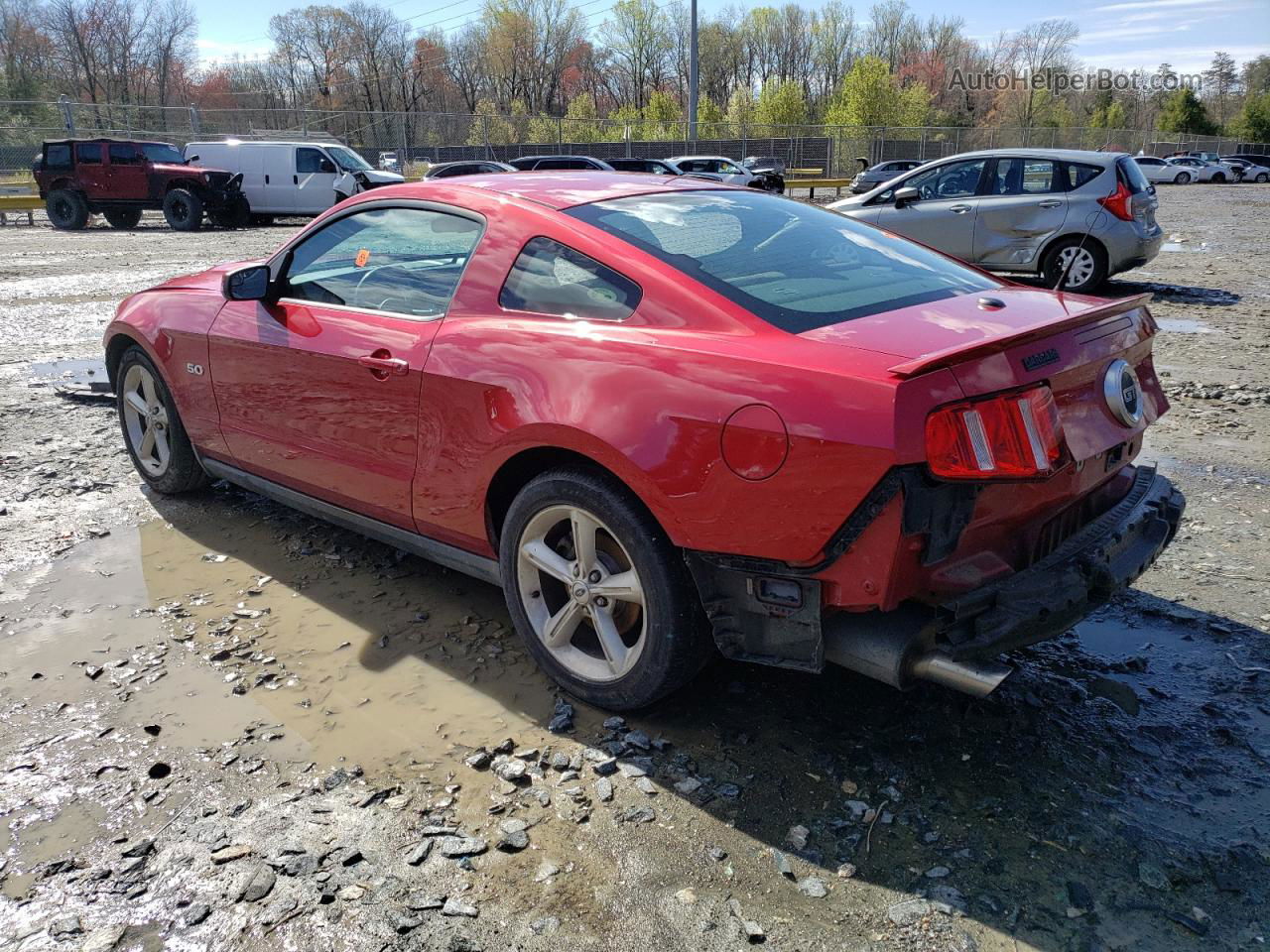 2011 Ford Mustang Gt Red vin: 1ZVBP8CF9B5162568