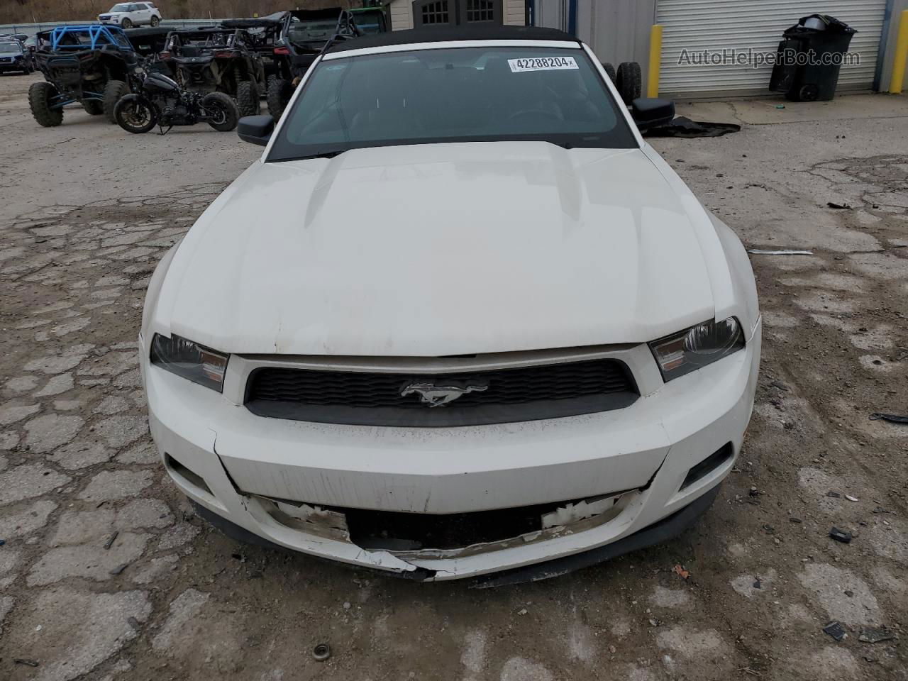 2011 Ford Mustang  White vin: 1ZVBP8EM0B5148568