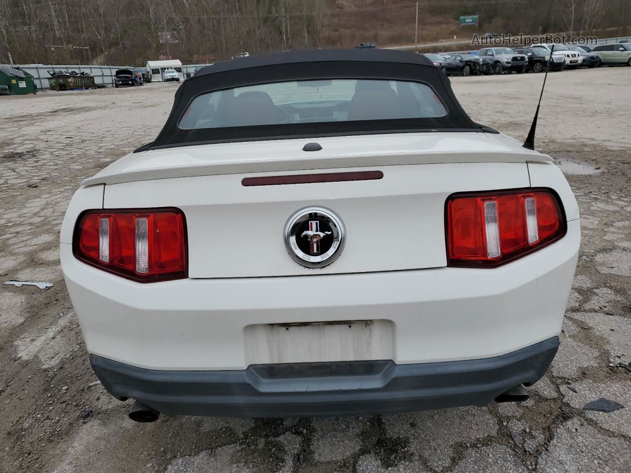 2011 Ford Mustang  White vin: 1ZVBP8EM0B5148568