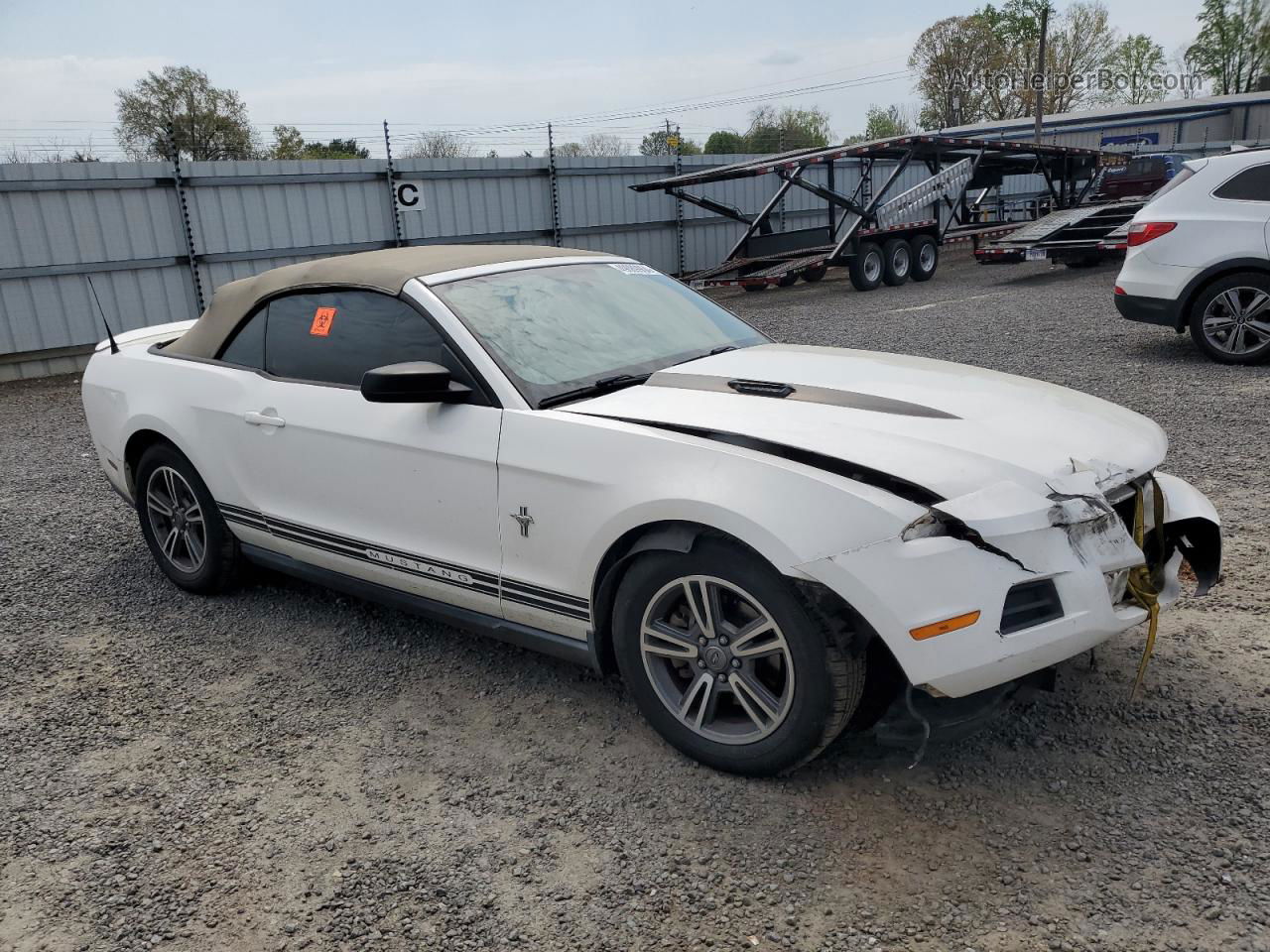 2011 Ford Mustang  White vin: 1ZVBP8EM1B5161703