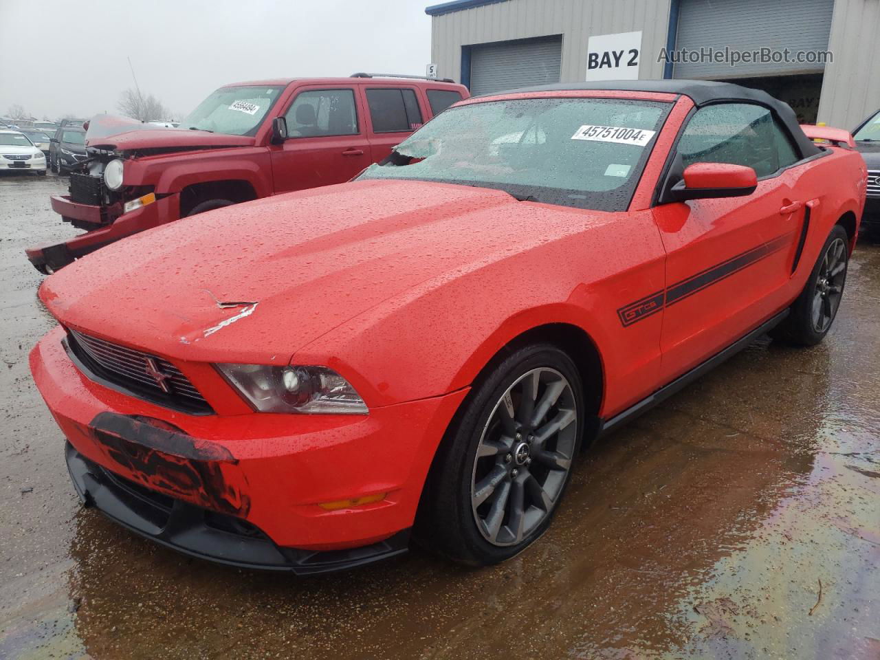 2011 Ford Mustang Gt Red vin: 1ZVBP8FF6B5168243