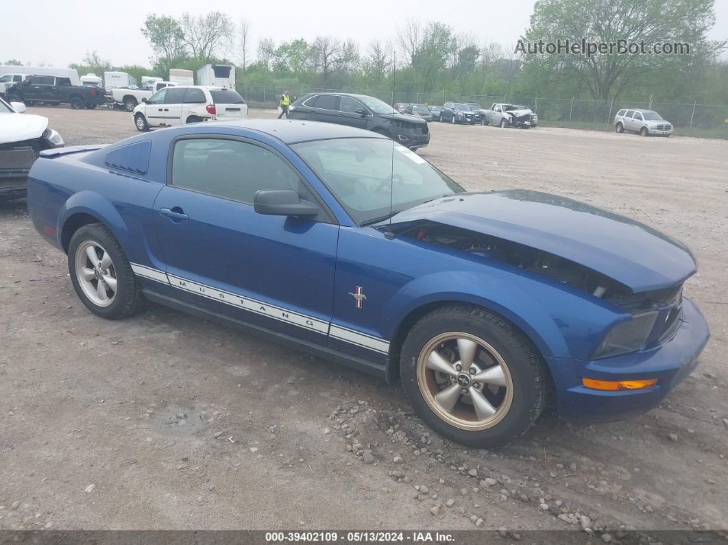 2008 Ford Mustang V6 Deluxe/v6 Premium Blue vin: 1ZVHT80N185157035