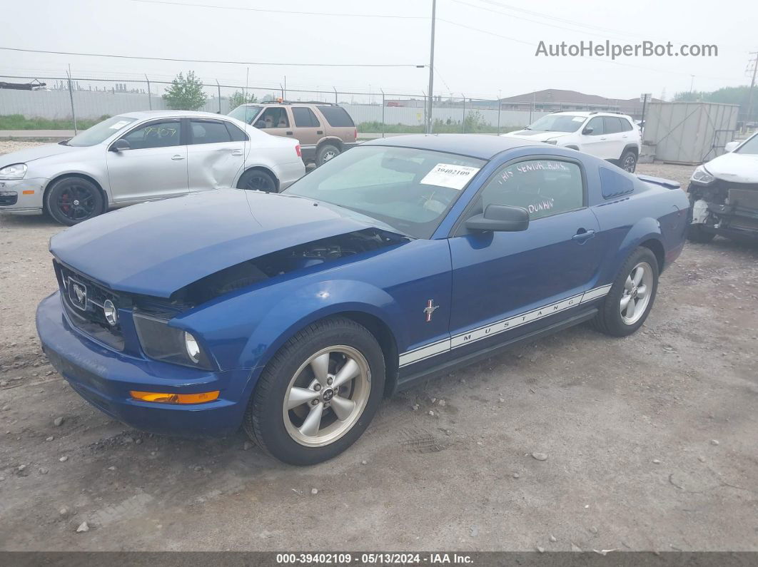 2008 Ford Mustang V6 Deluxe/v6 Premium Blue vin: 1ZVHT80N185157035