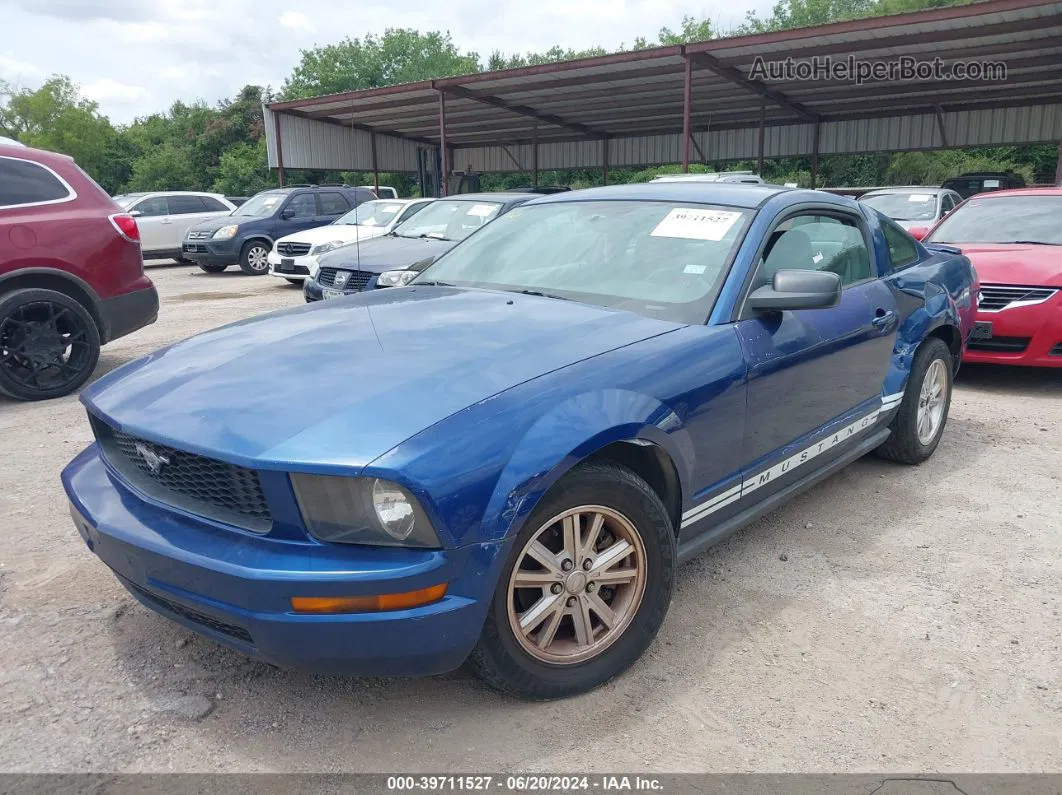 2008 Ford Mustang V6 Deluxe/v6 Premium Blue vin: 1ZVHT80N185190309