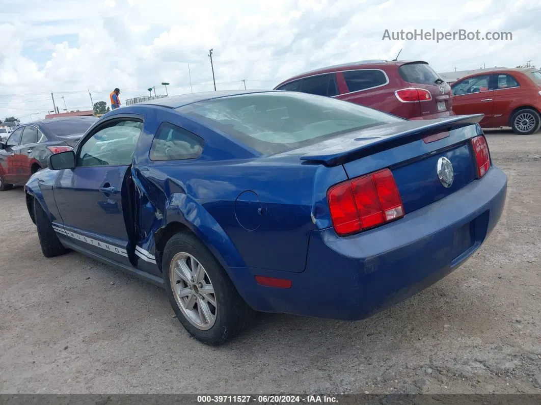 2008 Ford Mustang V6 Deluxe/v6 Premium Blue vin: 1ZVHT80N185190309