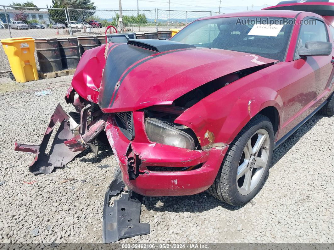 2008 Ford Mustang V6 Deluxe/v6 Premium Red vin: 1ZVHT80N385164990