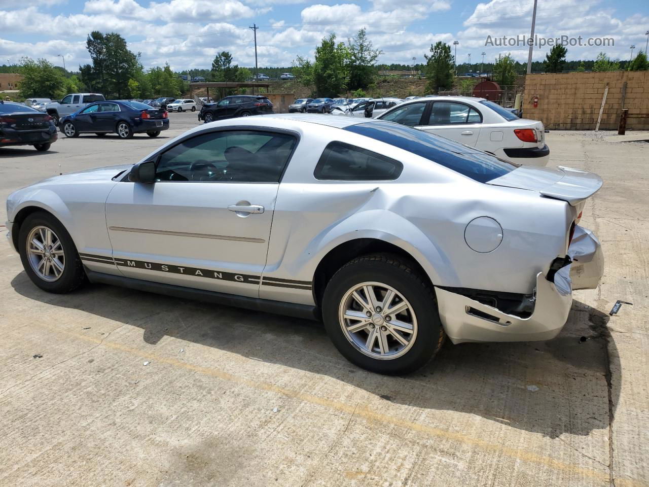 2008 Ford Mustang  Серебряный vin: 1ZVHT80N785167018