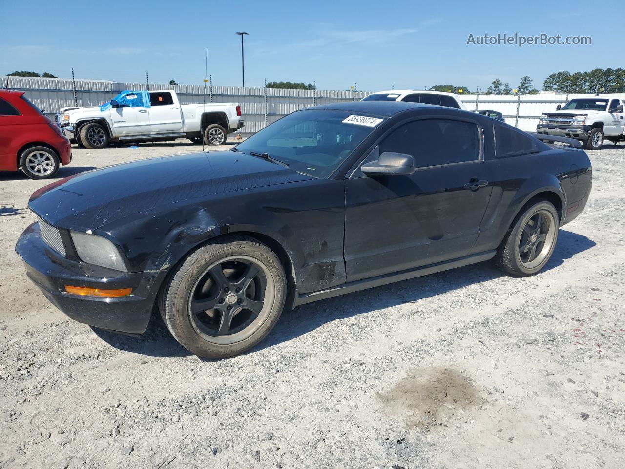 2008 Ford Mustang  Black vin: 1ZVHT80N885154312