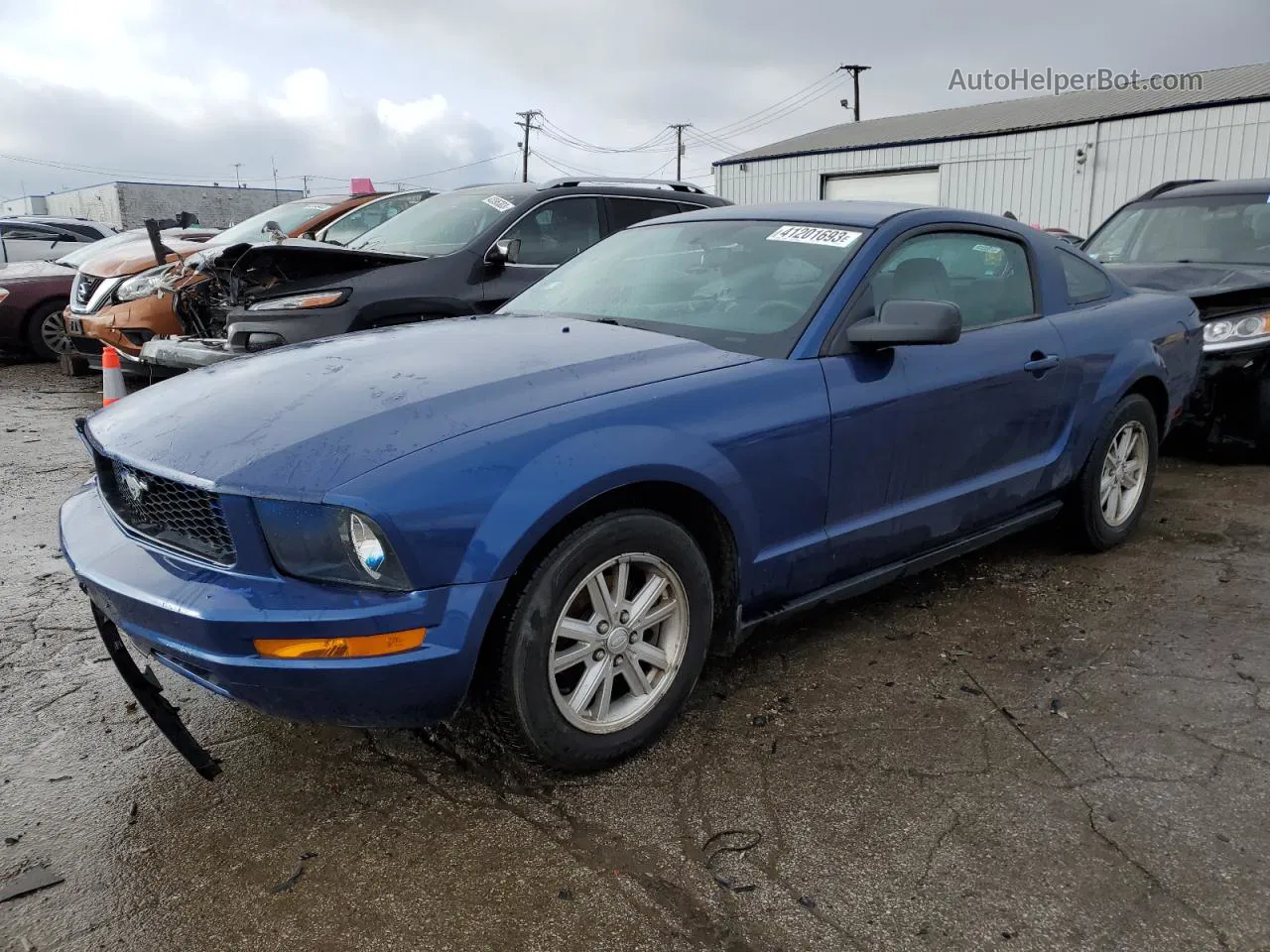 2008 Ford Mustang  Blue vin: 1ZVHT80NX85148429