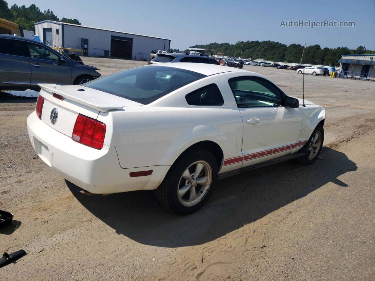 2008 Ford Mustang  White vin: 1ZVHT80NX85175579