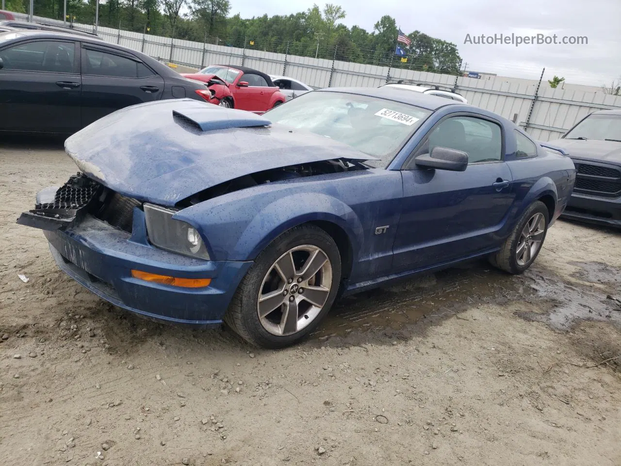 2008 Ford Mustang Gt Blue vin: 1ZVHT82H385154905