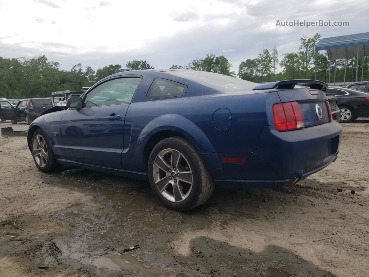 2008 Ford Mustang Gt Blue vin: 1ZVHT82H385154905