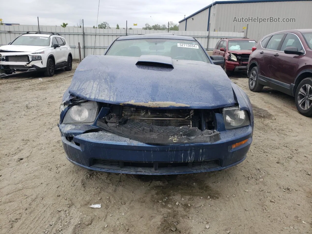 2008 Ford Mustang Gt Синий vin: 1ZVHT82H385154905