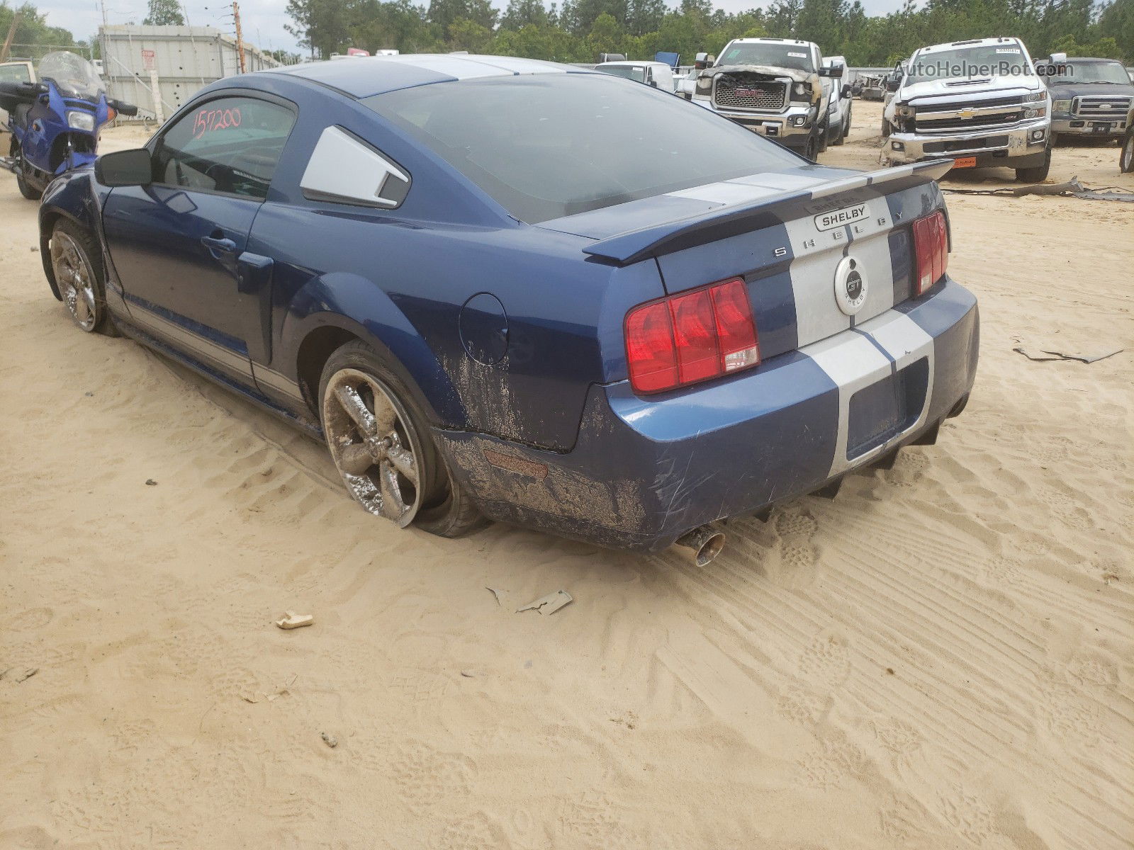 2008 Ford Mustang Gt Blue vin: 1ZVHT82H685121137