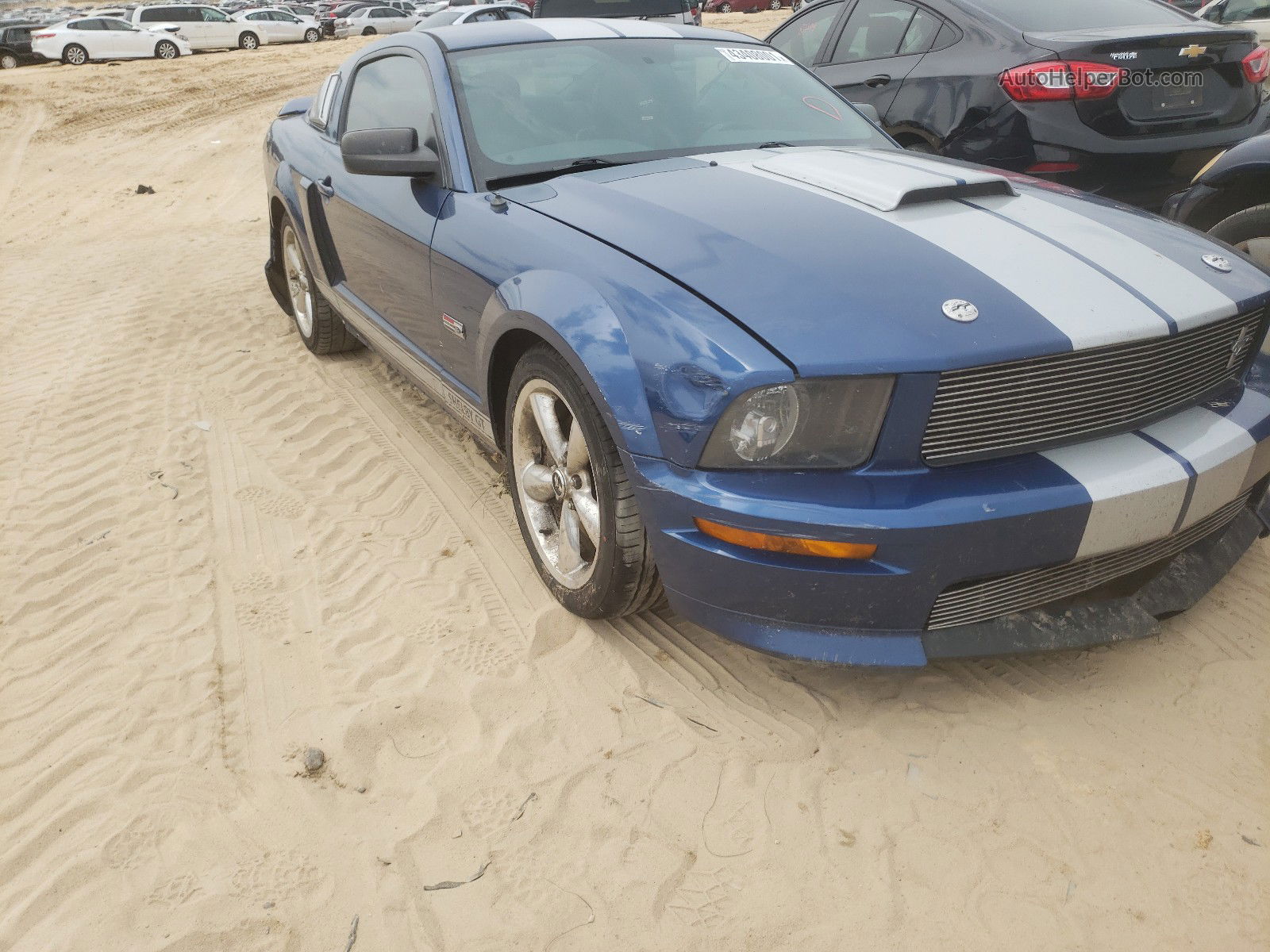 2008 Ford Mustang Gt Blue vin: 1ZVHT82H685121137