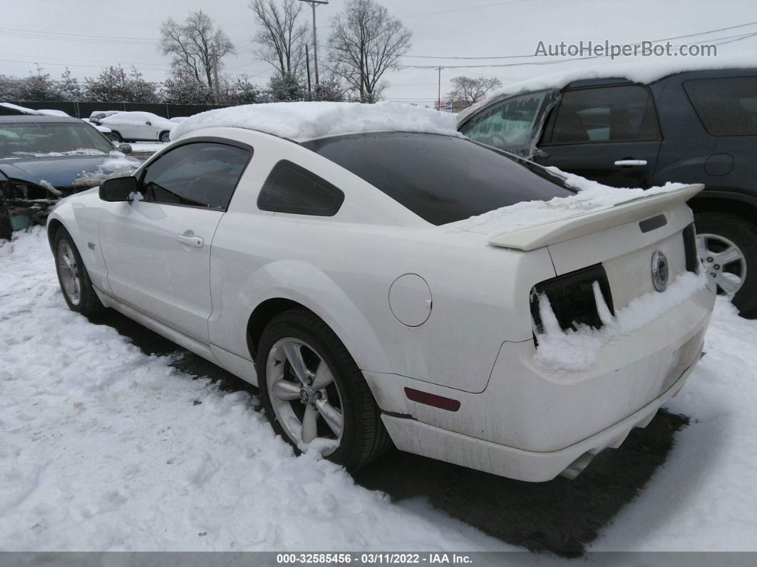 2008 Ford Mustang Gt White vin: 1ZVHT82H685204051