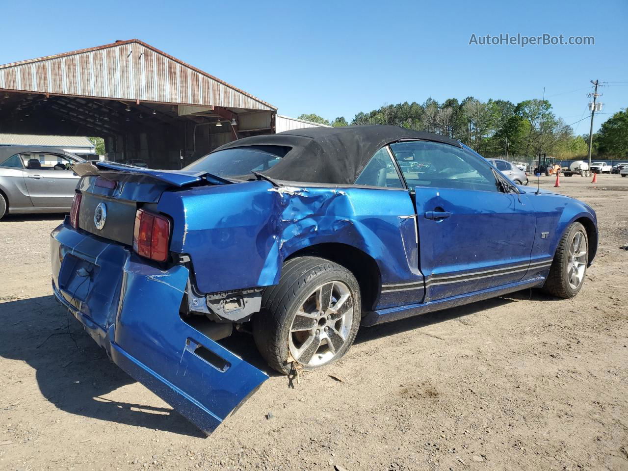 2008 Ford Mustang Gt Blue vin: 1ZVHT85H985163328