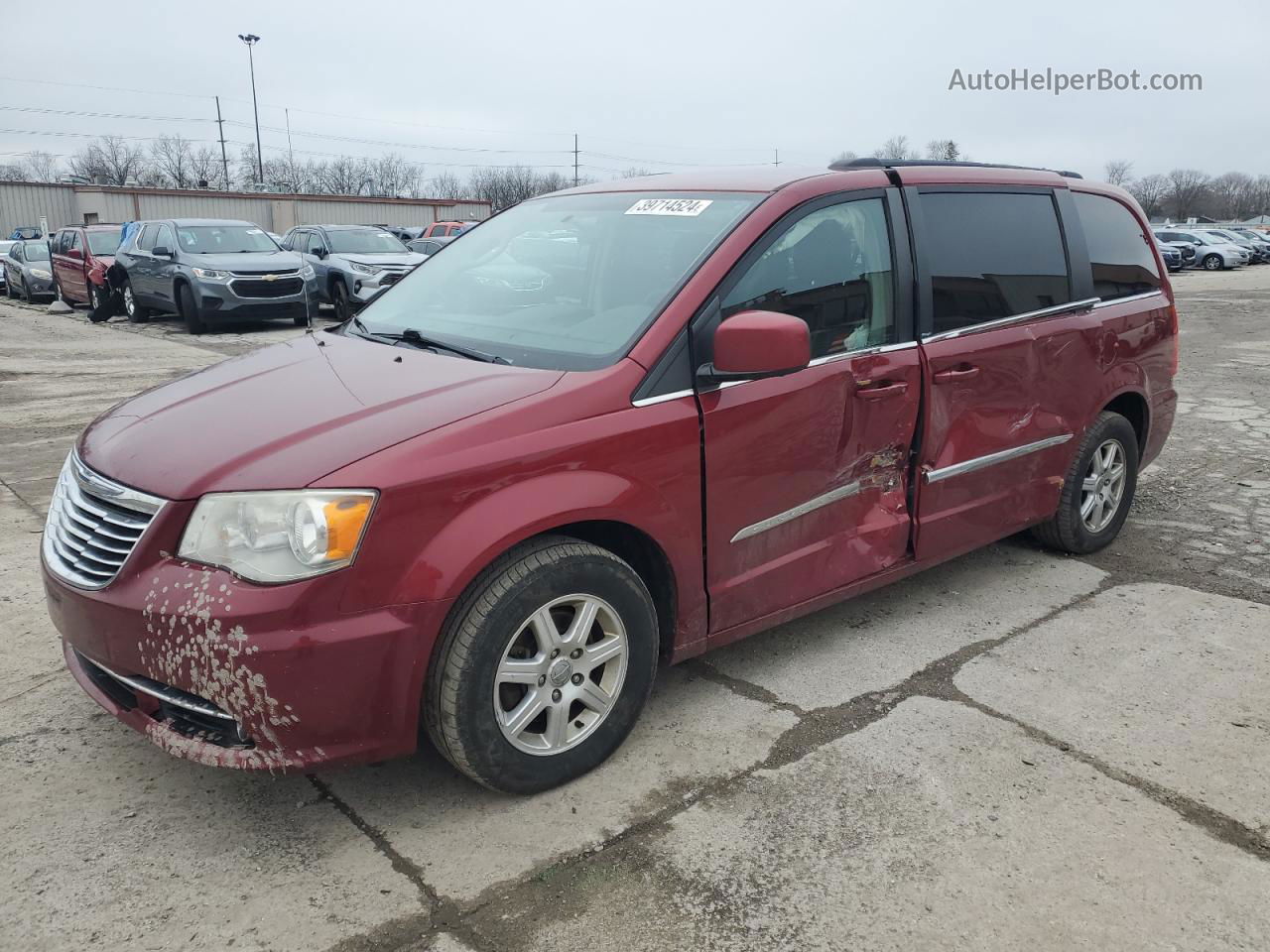 2011 Chrysler Town & Country Touring Burgundy vin: 2A4RR5DG8BR607350