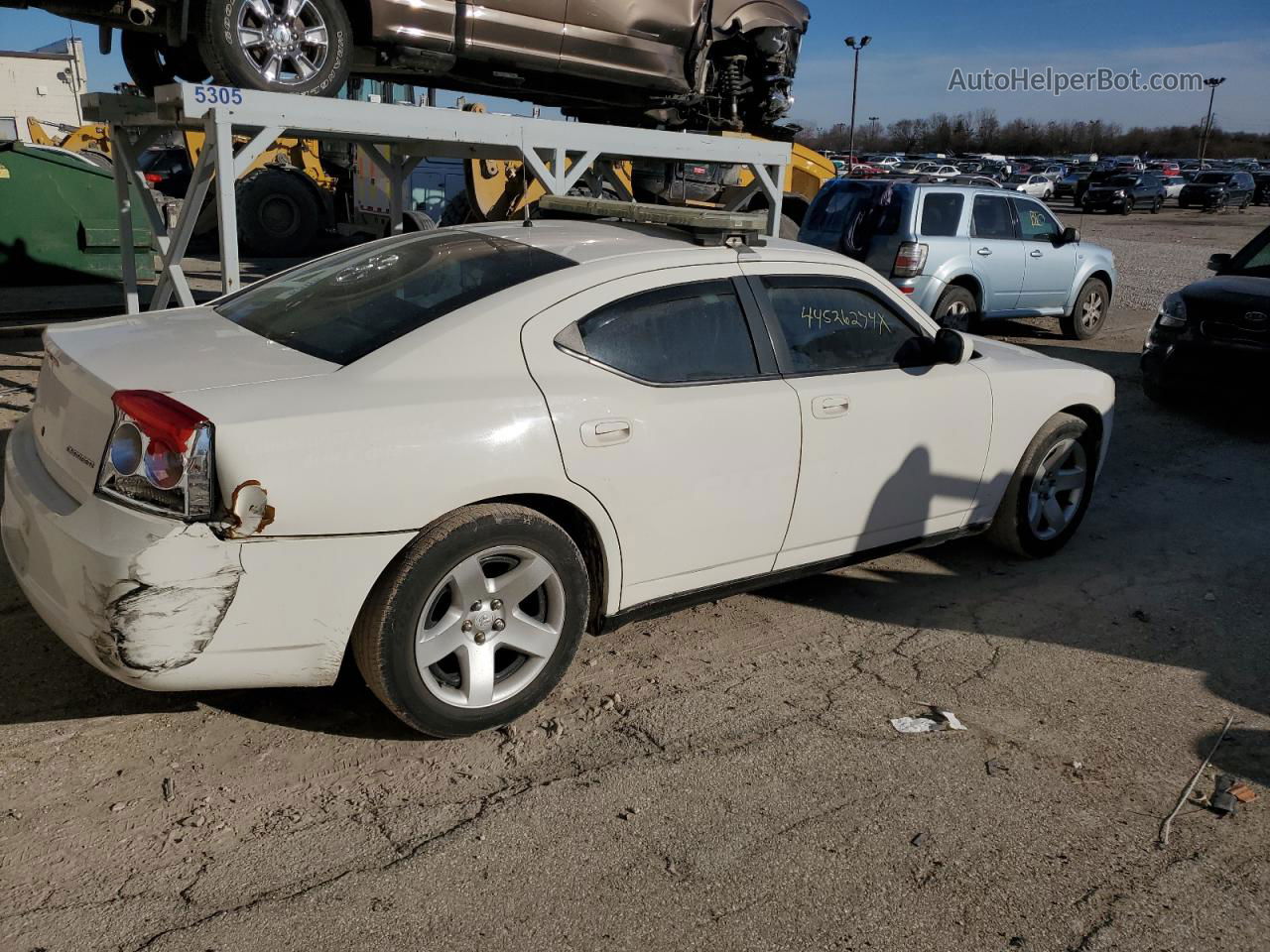 2010 Dodge Charger  White vin: 2B3AA4CT9AH161802