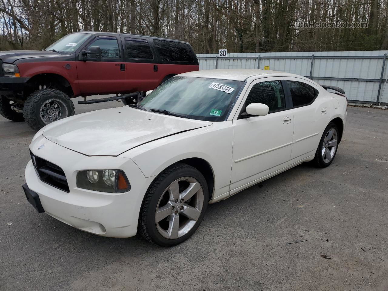 2010 Dodge Charger Sxt White vin: 2B3CA3CV2AH185668