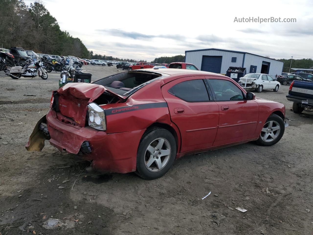 2010 Dodge Charger Sxt Red vin: 2B3CA3CV2AH247392