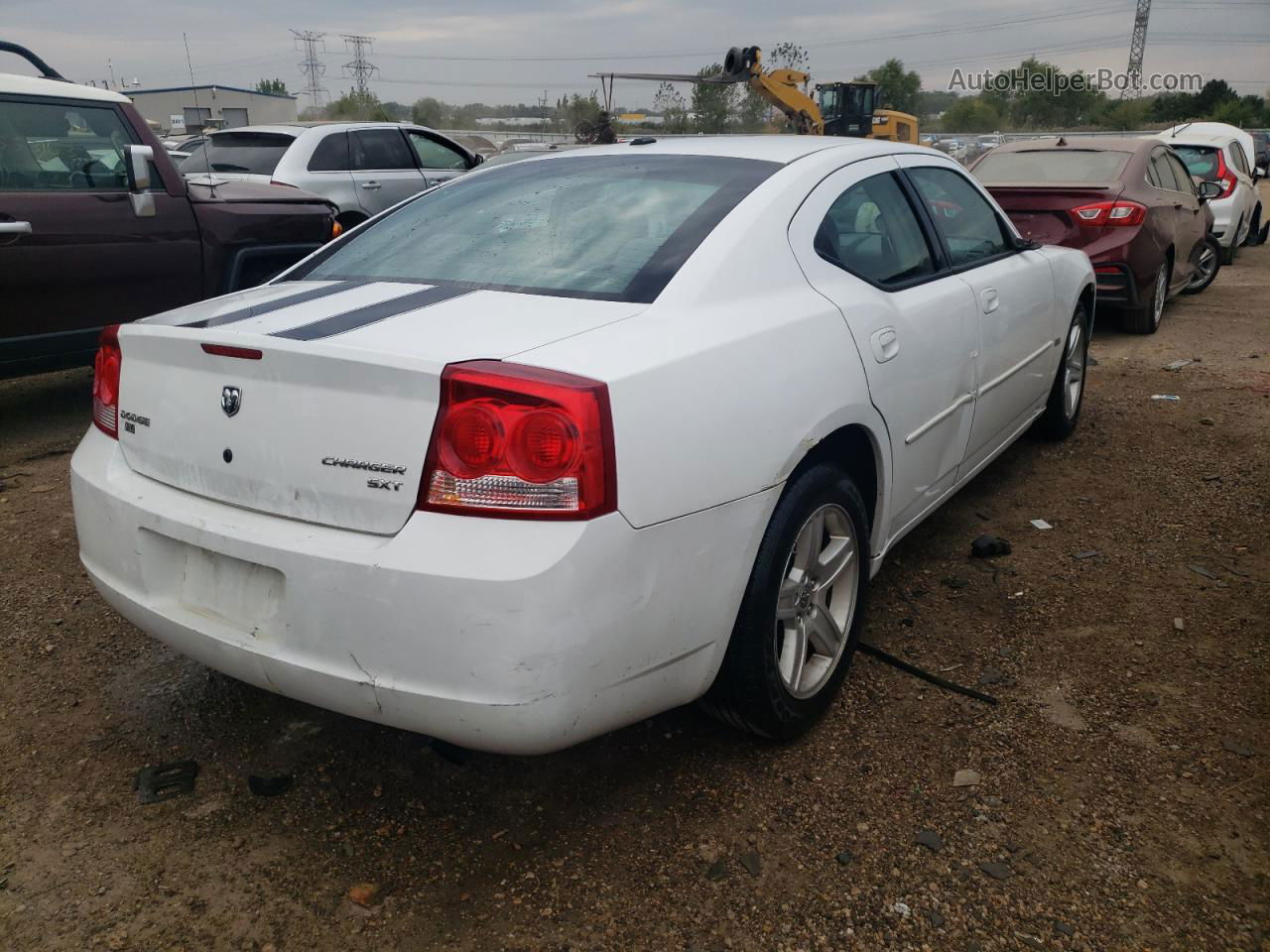 2010 Dodge Charger Sxt White vin: 2B3CA3CV2AH257212