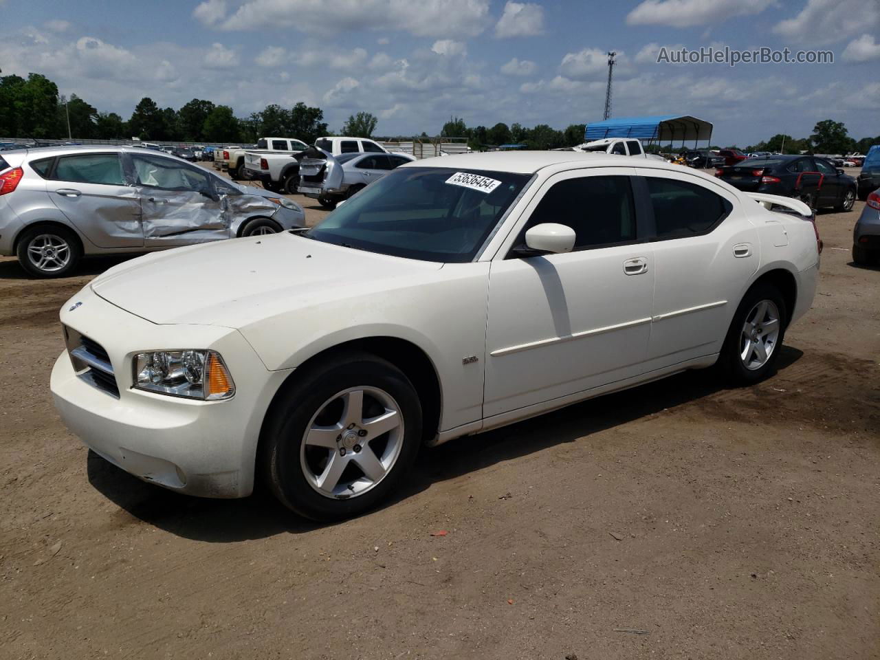 2010 Dodge Charger Sxt White vin: 2B3CA3CV3AH123597