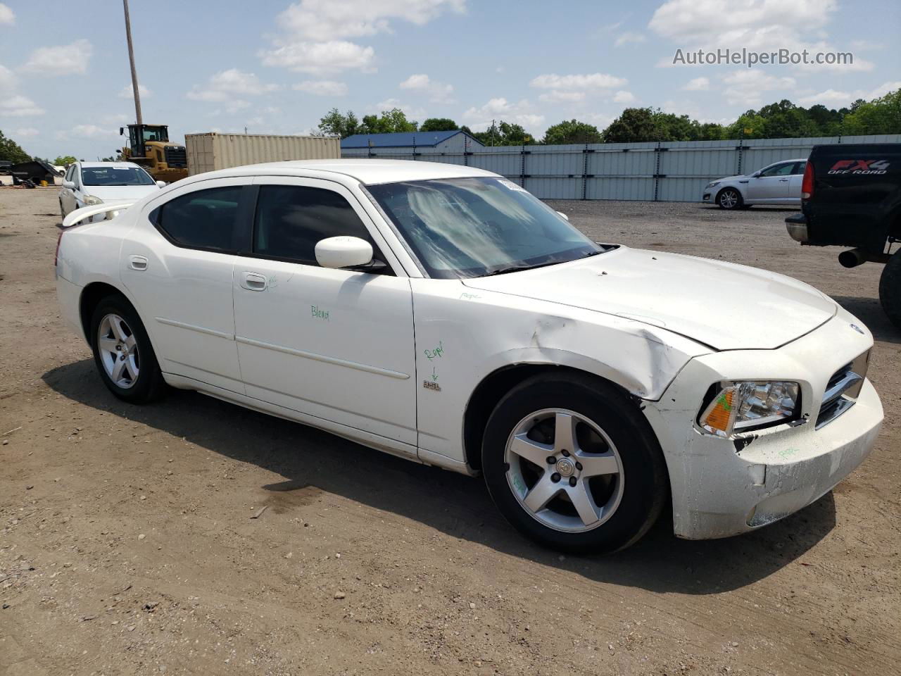 2010 Dodge Charger Sxt White vin: 2B3CA3CV3AH123597