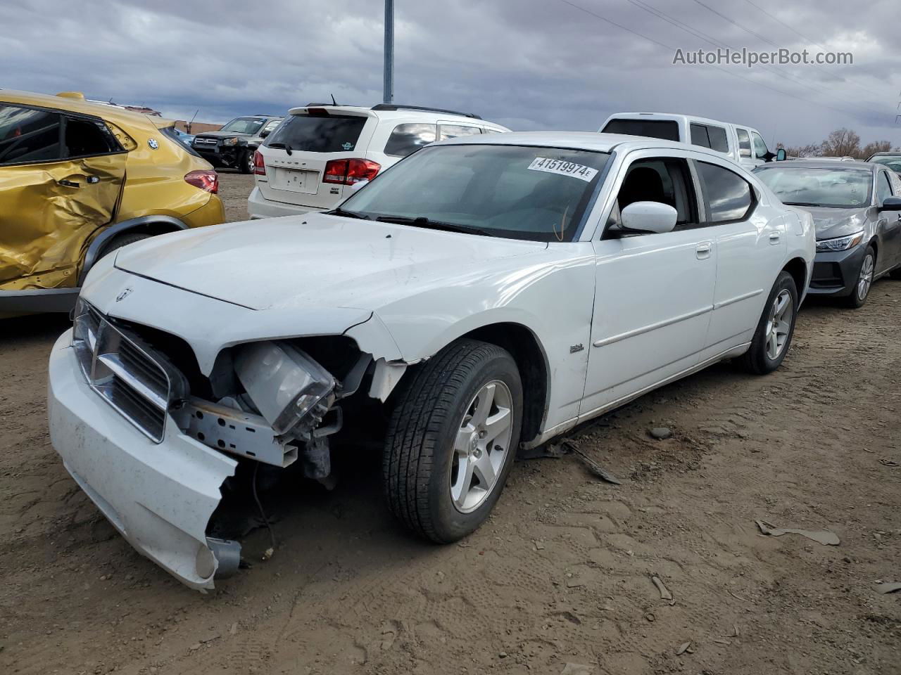 2010 Dodge Charger Sxt White vin: 2B3CA3CV4AH302134