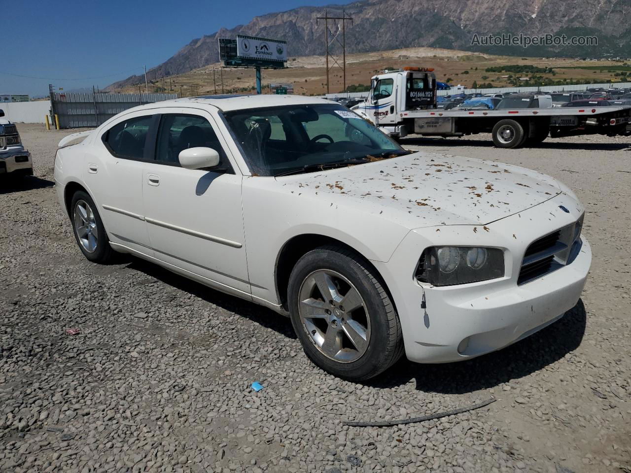 2010 Dodge Charger Sxt White vin: 2B3CA3CV6AH136411