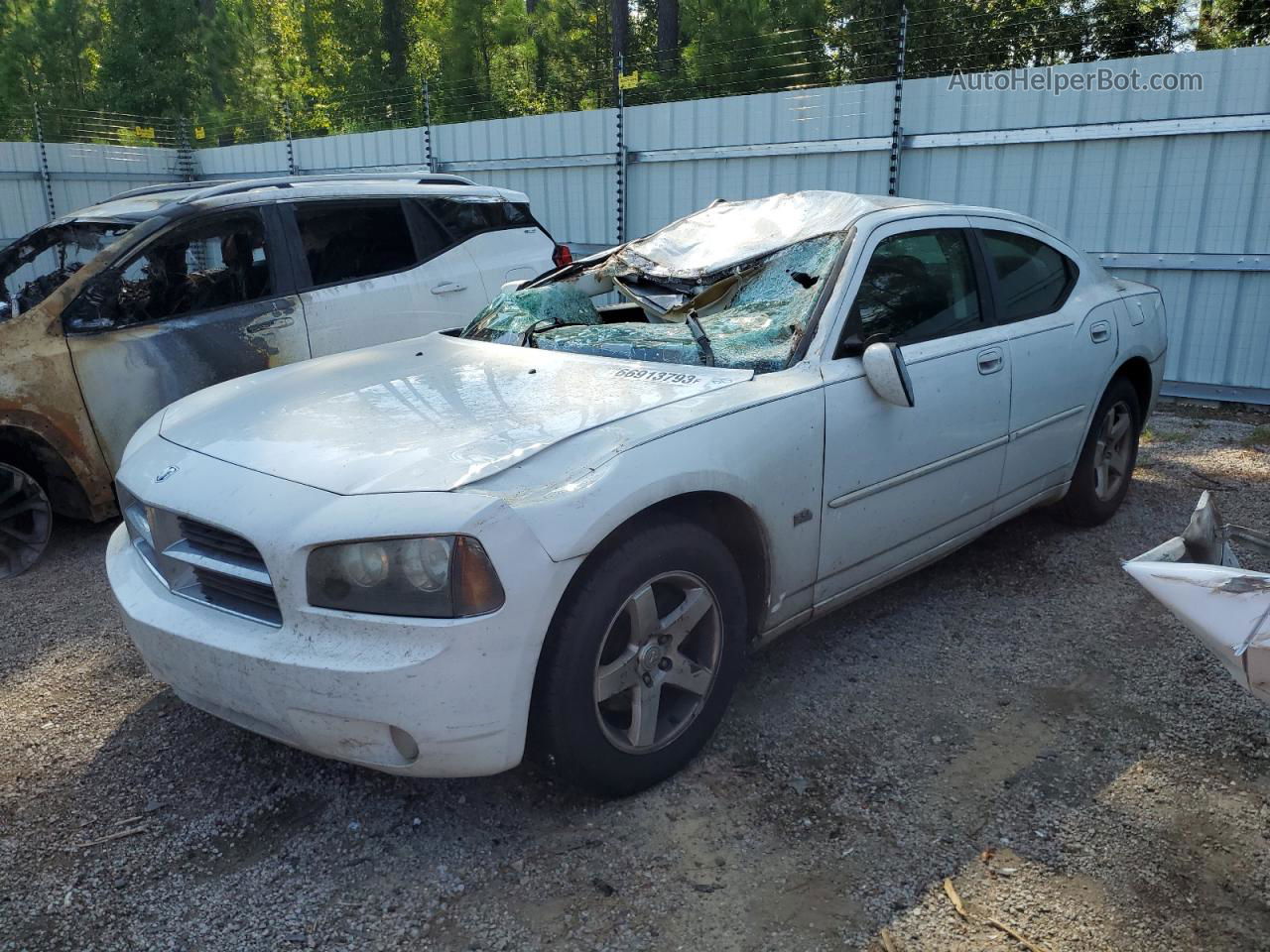 2010 Dodge Charger Sxt White vin: 2B3CA3CV6AH256760