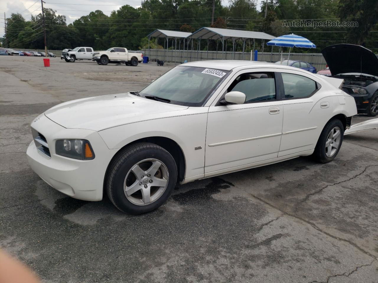 2010 Dodge Charger Sxt White vin: 2B3CA3CV8AH152738