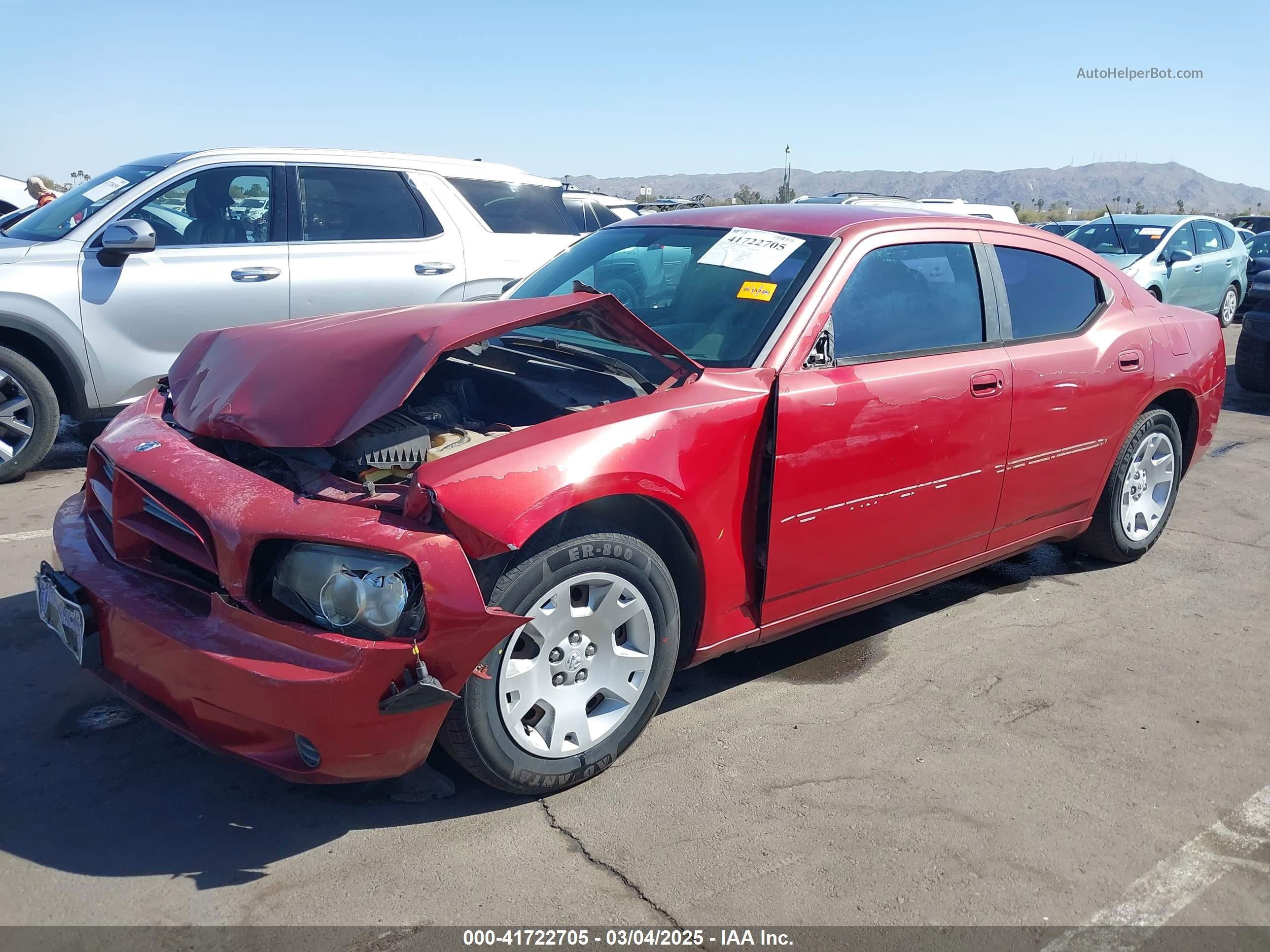2006 Dodge Charger   Red vin: 2B3KA43R26H390404