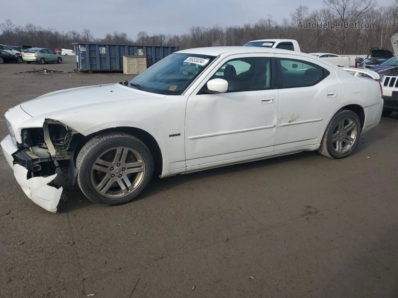 2006 Dodge Charger R/t White vin: 2B3KA53H36H163221