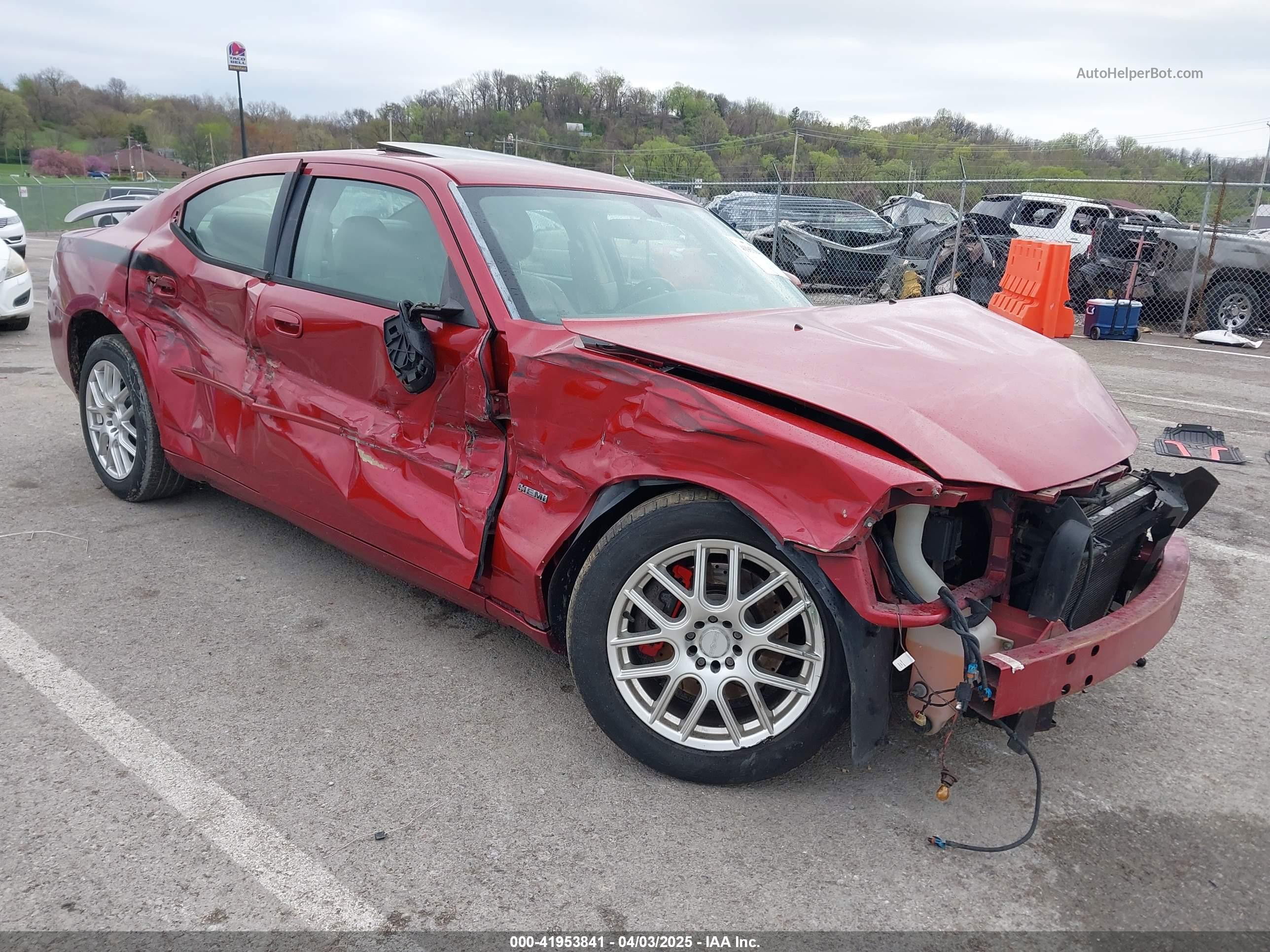 2006 Dodge Charger Rt Red vin: 2B3KA53H46H215424