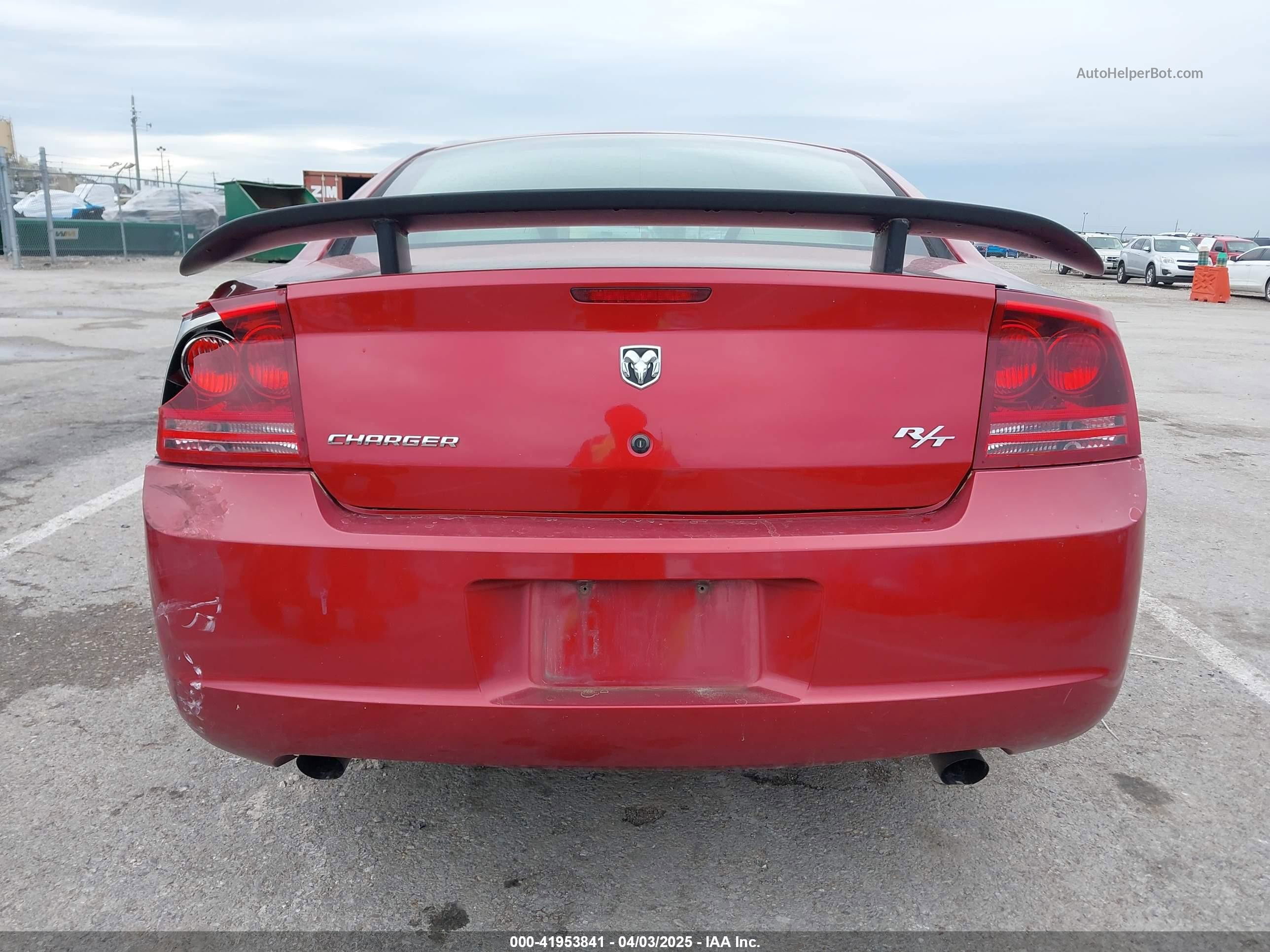 2006 Dodge Charger Rt Red vin: 2B3KA53H46H215424