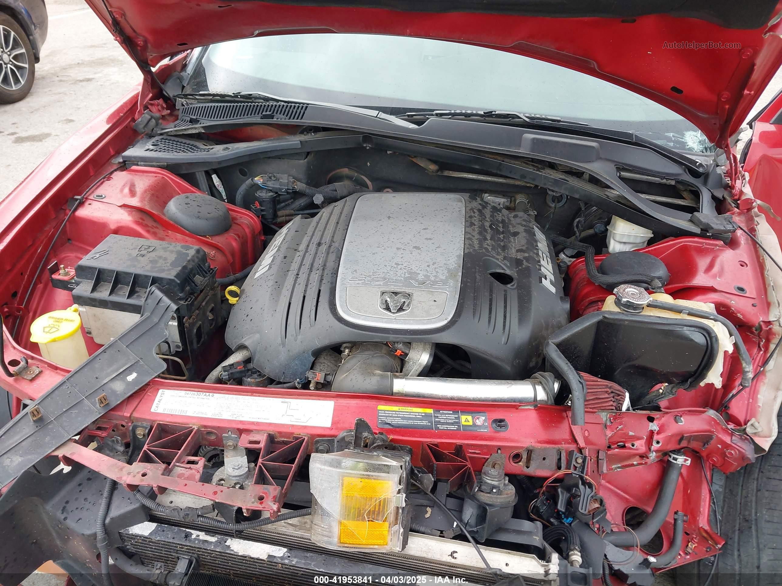 2006 Dodge Charger Rt Red vin: 2B3KA53H46H215424