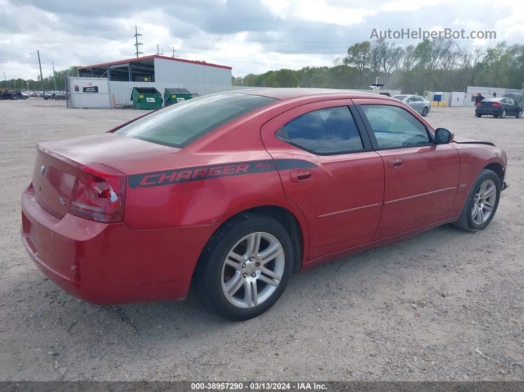 2006 Dodge Charger Rt Red vin: 2B3KA53H66H136403