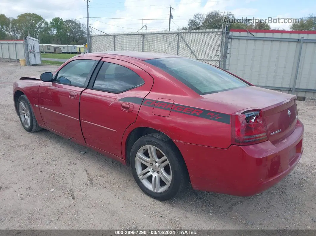 2006 Dodge Charger Rt Red vin: 2B3KA53H66H136403