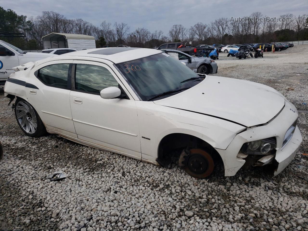 2006 Dodge Charger R/t White vin: 2B3KA53H76H473422