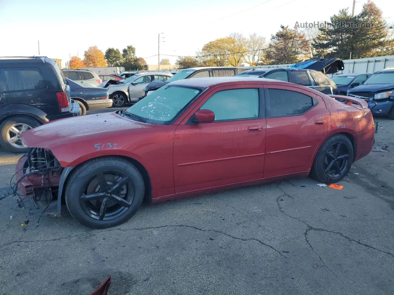 2006 Dodge Charger R/t Burgundy vin: 2B3KA53H86H202045