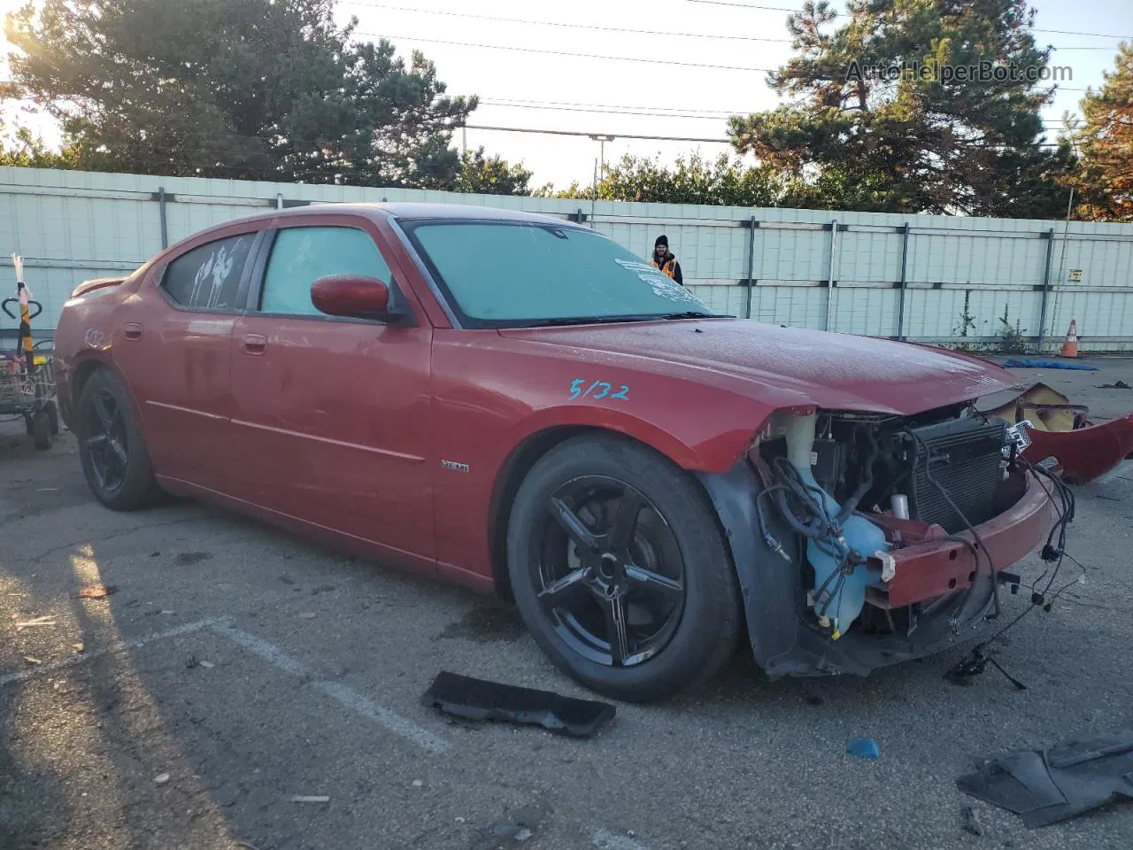 2006 Dodge Charger R/t Burgundy vin: 2B3KA53H86H202045