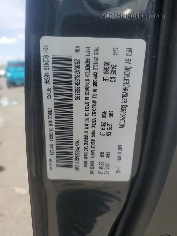 2006 Dodge Charger Srt-8 Black vin: 2B3KA73W56H369196