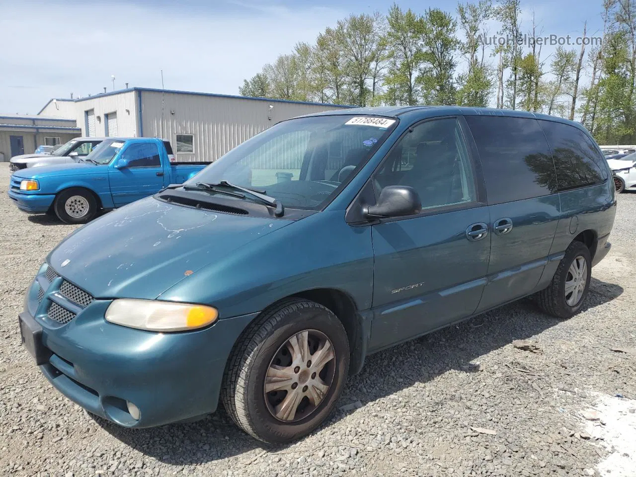 2000 Dodge Grand Caravan Se Green vin: 2B4GP44G5YR705187